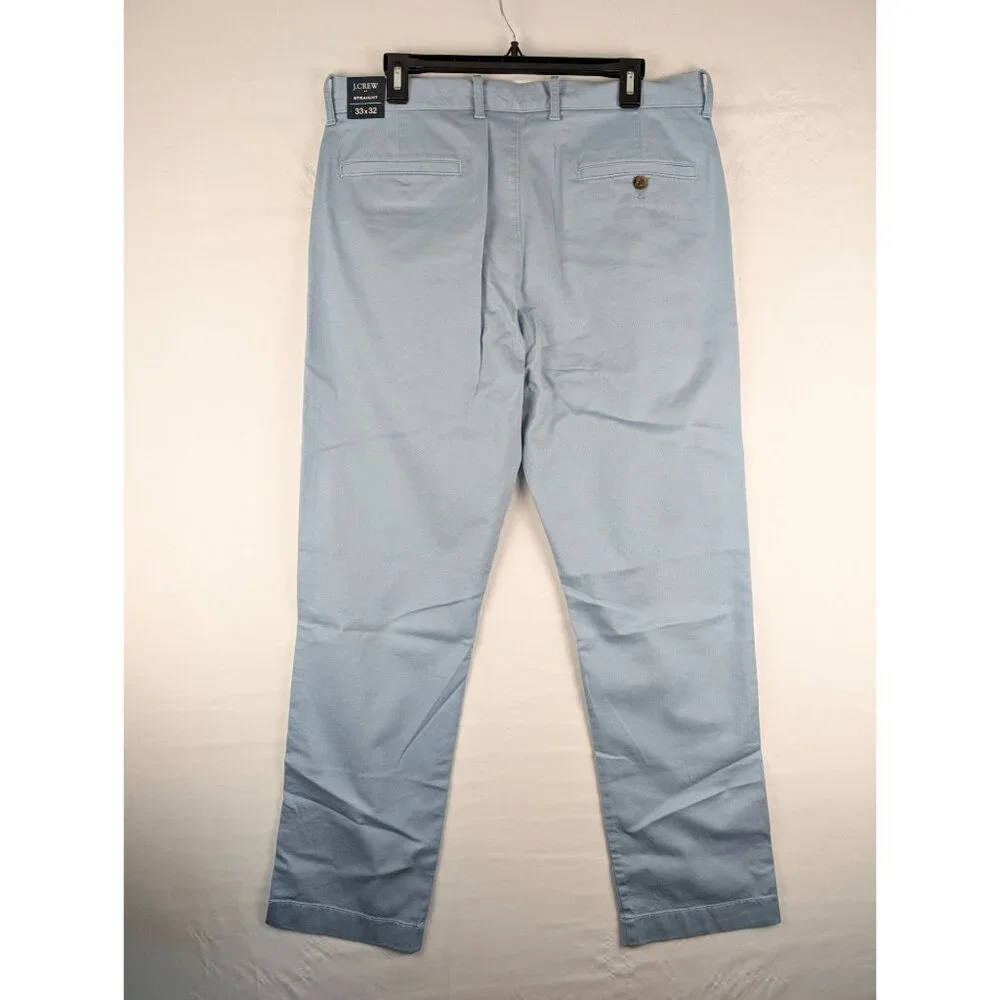 J.Crew Pants Mens 33x32 Light‎ Blue Straight Fit Chino